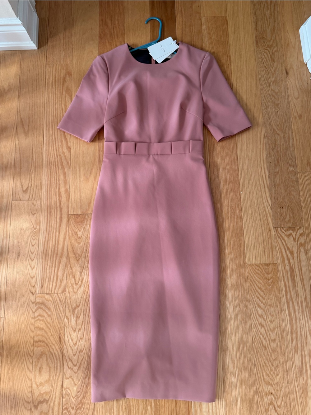 Ted Baker - Blush Pink Midi Sheath Dress